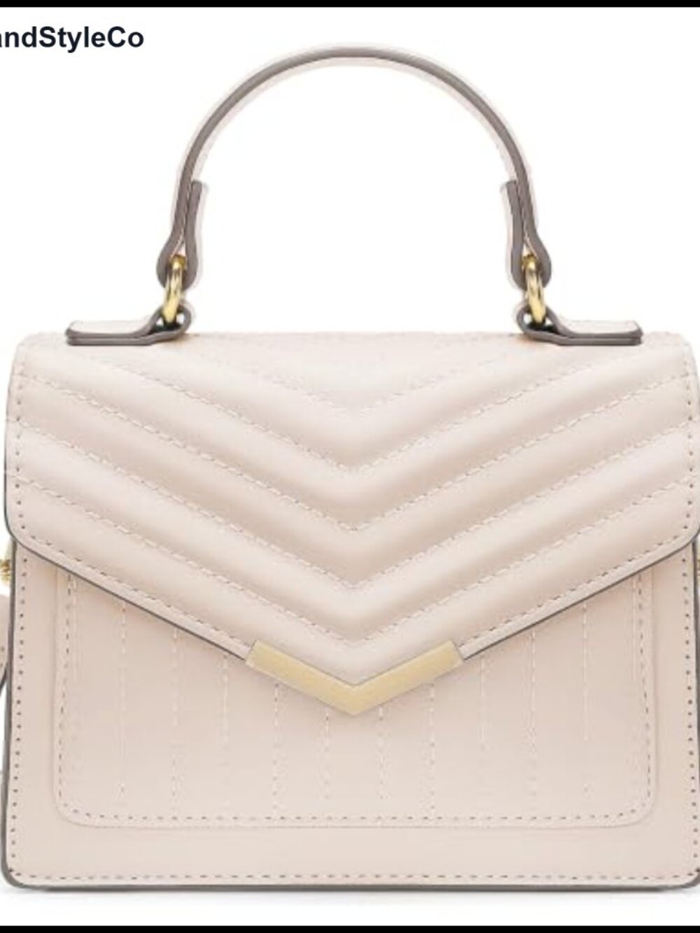 Small Quilted Top Handle Crossbody Bag Vegan Leather Satchel